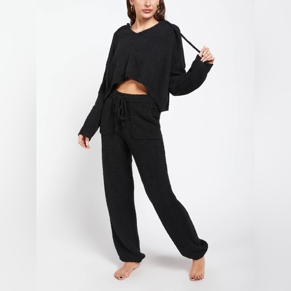 NIA THE BRAND || Notched Hooded Sweater in Black - SZ Small - Picture 7 of 8